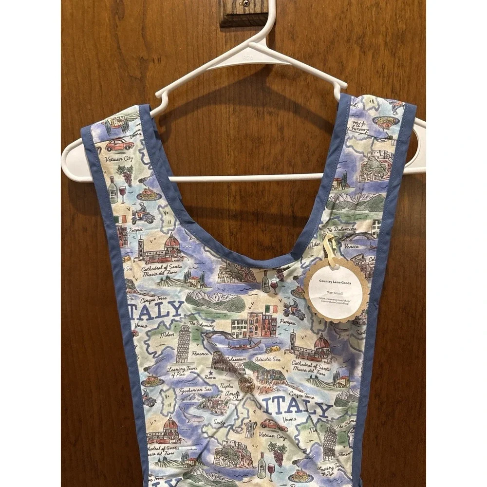 Cobbler Apron w/pockets Italy landmarks‎ theme NWT